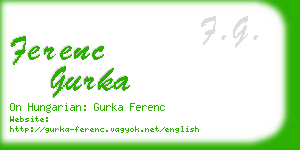 ferenc gurka business card